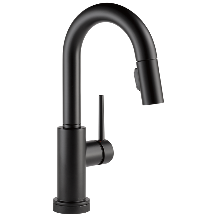 Delta Trinsic 9959T Single Handle Pull-Down Bar / Prep Faucet with TouchTouch 2O Technology, matte black