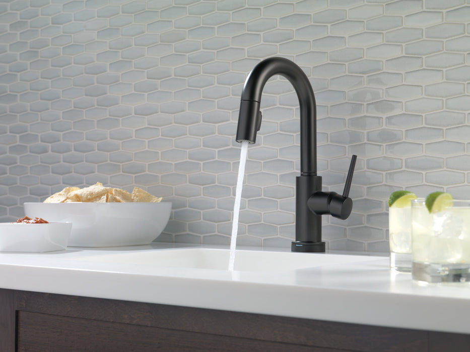 Delta Trinsic 9959T Single Handle Pull-Down Bar / Prep Faucet with TouchTouch 2O Technology, matte black - view 3