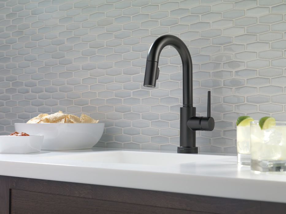 Delta Trinsic 9959T Single Handle Pull-Down Bar / Prep Faucet with TouchTouch 2O Technology, matte black - view 5