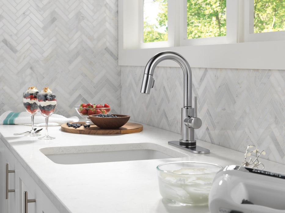 Delta Trinsic 9959TL Touch2O Bar / Prep Faucet with Touchless Technology, arctic stainless - view 5