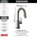Delta Trinsic 9959TL Touch2O Bar / Prep Faucet with Touchless Technology, black stainless - view 2
