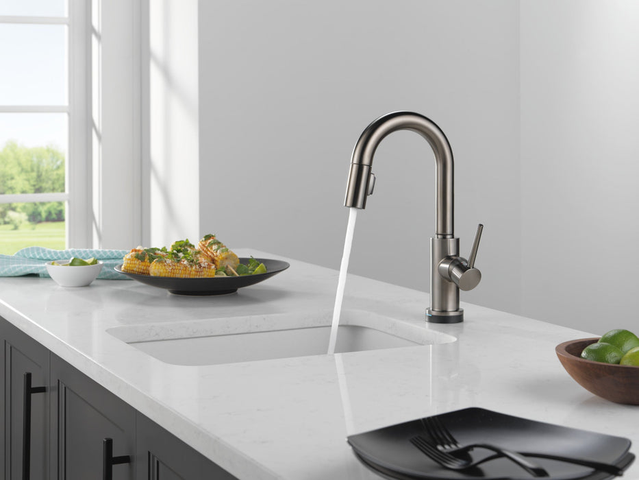 Delta Trinsic 9959TL Touch2O Bar / Prep Faucet with Touchless Technology, black stainless - view 3