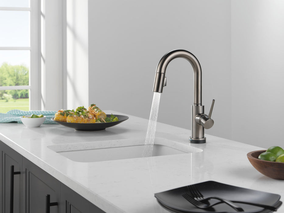 Delta Trinsic 9959TL Touch2O Bar / Prep Faucet with Touchless Technology, black stainless - view 5