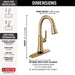 Delta Coranto 9979TL Touch2O Bar / Prep Faucet with Touchless Technology, champagne bronze - view 2