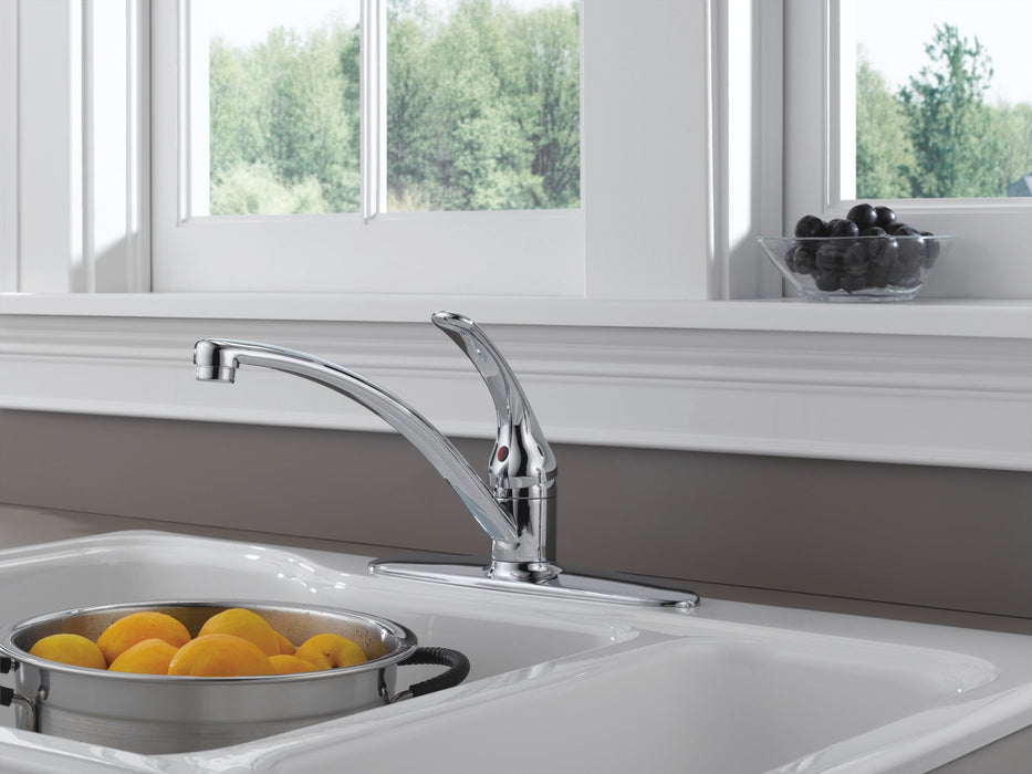 Delta Foundations B1310LF Single Handle Kitchen Faucet, chrome - view 2