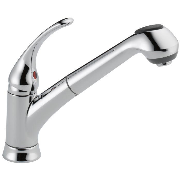 Delta Foundations B4310LF Single Handle Pull-Out Kitchen Faucet, chrome