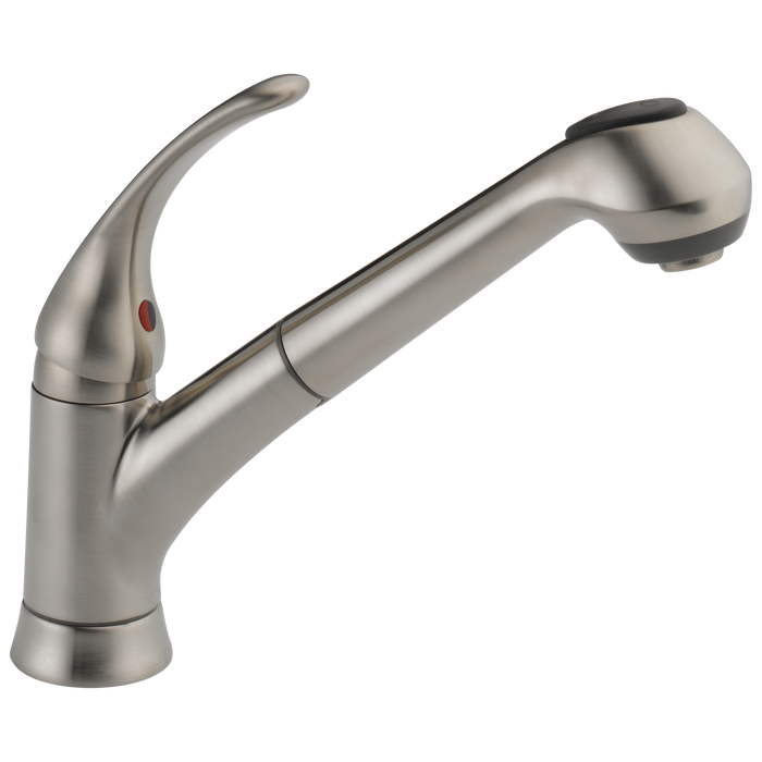 Delta Foundations B4310LF Single Handle Pull-Out Kitchen Faucet, stainless