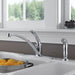 Delta Foundations B4410LF Single Handle Kitchen Faucet with Spray, chrome - view 2