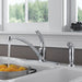 Delta Foundations B4410LF Single Handle Kitchen Faucet with Spray, chrome - view 3