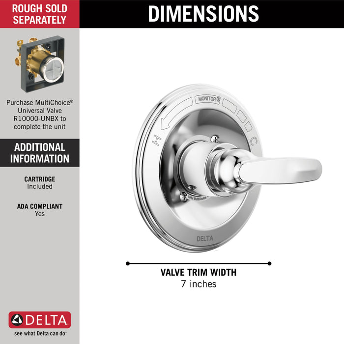 Delta Foundations BT13010 Monitor 13 Series Valve Only Trim, chrome - view 5