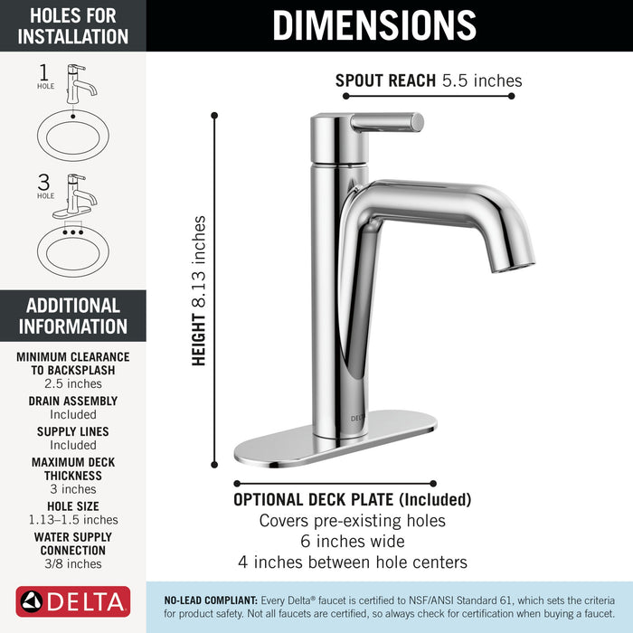 Delta Nicoli 15849LF Single Handle Bathroom Faucet