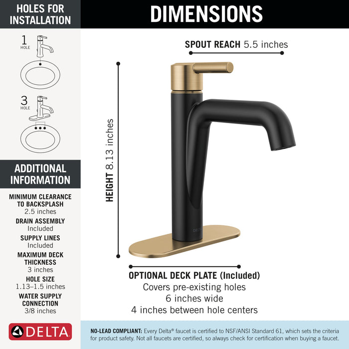 Delta Nicoli 15849LF Single Handle Bathroom Faucet