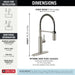 Delta Antoni 18803 Single-Handle Pull-Down Spring Kitchen Faucet, spotshield stainless - view 2