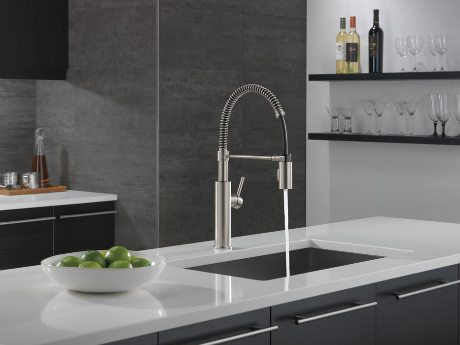 Delta Antoni 18803 Single-Handle Pull-Down Spring Kitchen Faucet, spotshield stainless - view 5