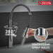 Delta Theodora 18804Z Single-Handle Pull-Down Spring Kitchen Faucet, chrome - view 3