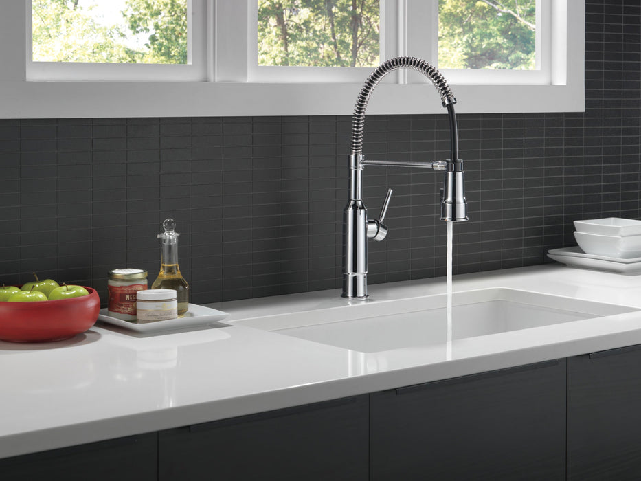 Delta Theodora 18804Z Single-Handle Pull-Down Spring Kitchen Faucet, chrome - view 5