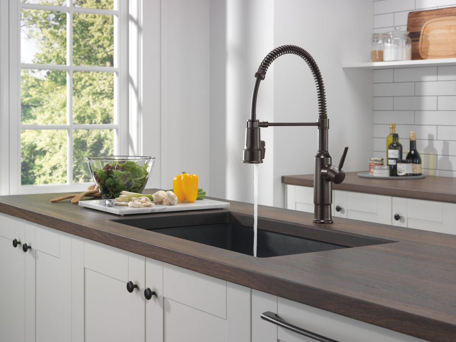 Delta Theodora 18804Z Single-Handle Pull-Down Spring Kitchen Faucet, venetian bronze - view 3