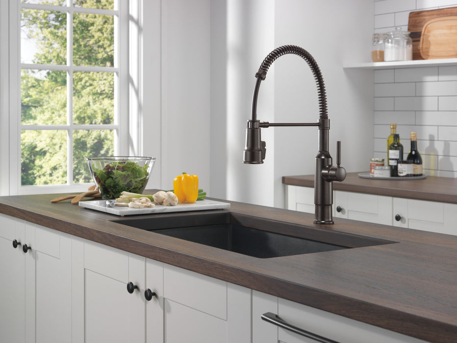 Delta Theodora 18804Z Single-Handle Pull-Down Spring Kitchen Faucet, venetian bronze - view 4