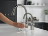 Delta 1940 Contemporary Square Beverage Faucet, black stainless - view 3