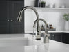 Delta 1940 Contemporary Square Beverage Faucet, black stainless - view 4