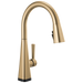 Delta Lenta 19802TZ Single-Handle Pull-Down Kitchen Faucet with TouchTouch 2O Technology, champagne bronze