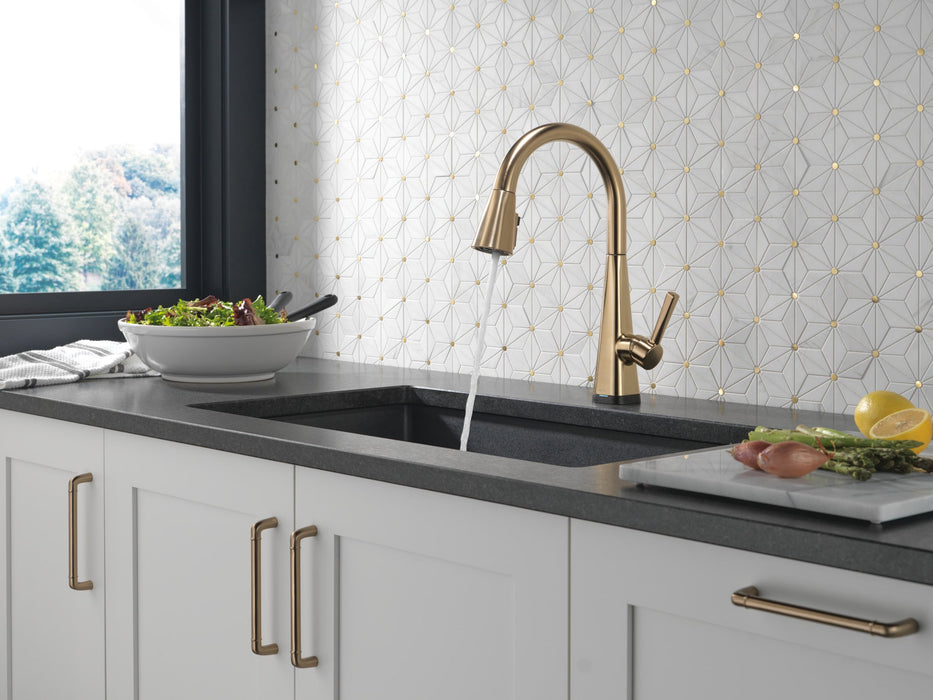 Delta Lenta 19802TZ Single-Handle Pull-Down Kitchen Faucet with TouchTouch 2O Technology, champagne bronze - view 3
