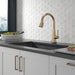 Delta Lenta 19802TZ Single-Handle Pull-Down Kitchen Faucet with TouchTouch 2O Technology, champagne bronze - view 4