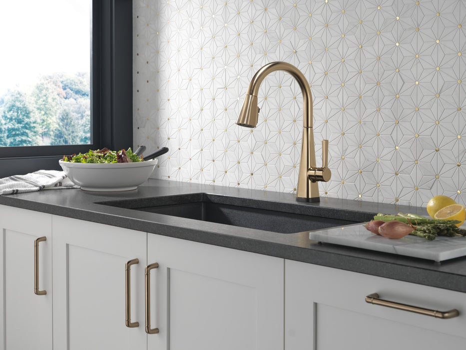 Delta Lenta 19802TZ Single-Handle Pull-Down Kitchen Faucet with TouchTouch 2O Technology, champagne bronze - view 4