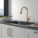 Delta Lenta 19802TZ Single-Handle Pull-Down Kitchen Faucet with TouchTouch 2O Technology, champagne bronze - view 5
