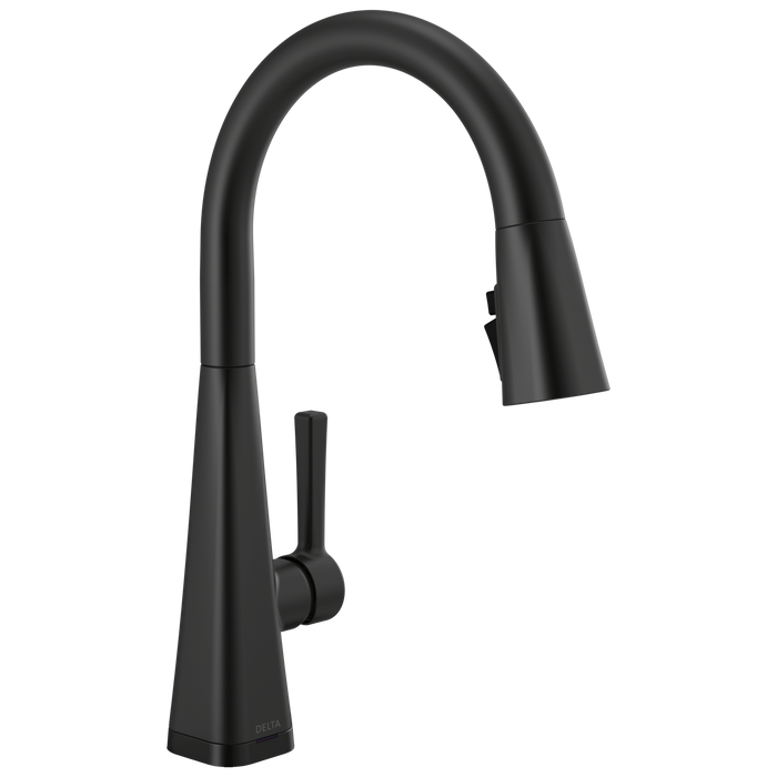 Delta Lenta 19802TZ Single-Handle Pull-Down Kitchen Faucet with TouchTouch 2O Technology, matte black