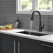 Delta Lenta 19802TZ Single-Handle Pull-Down Kitchen Faucet with TouchTouch 2O Technology, matte black - view 5