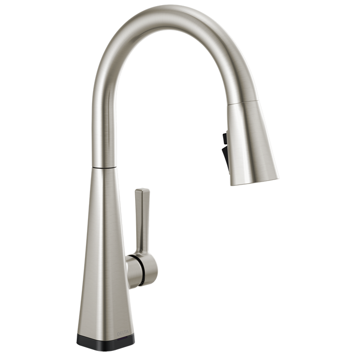 Delta Lenta 19802TZ Single-Handle Pull-Down Kitchen Faucet with TouchTouch 2O Technology, spotshield stainless