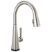 Delta Lenta 19802TZ Single-Handle Pull-Down Kitchen Faucet with TouchTouch 2O Technology, spotshield stainless