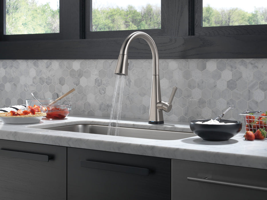 Delta Lenta 19802TZ Single-Handle Pull-Down Kitchen Faucet with TouchTouch 2O Technology, spotshield stainless - view 5