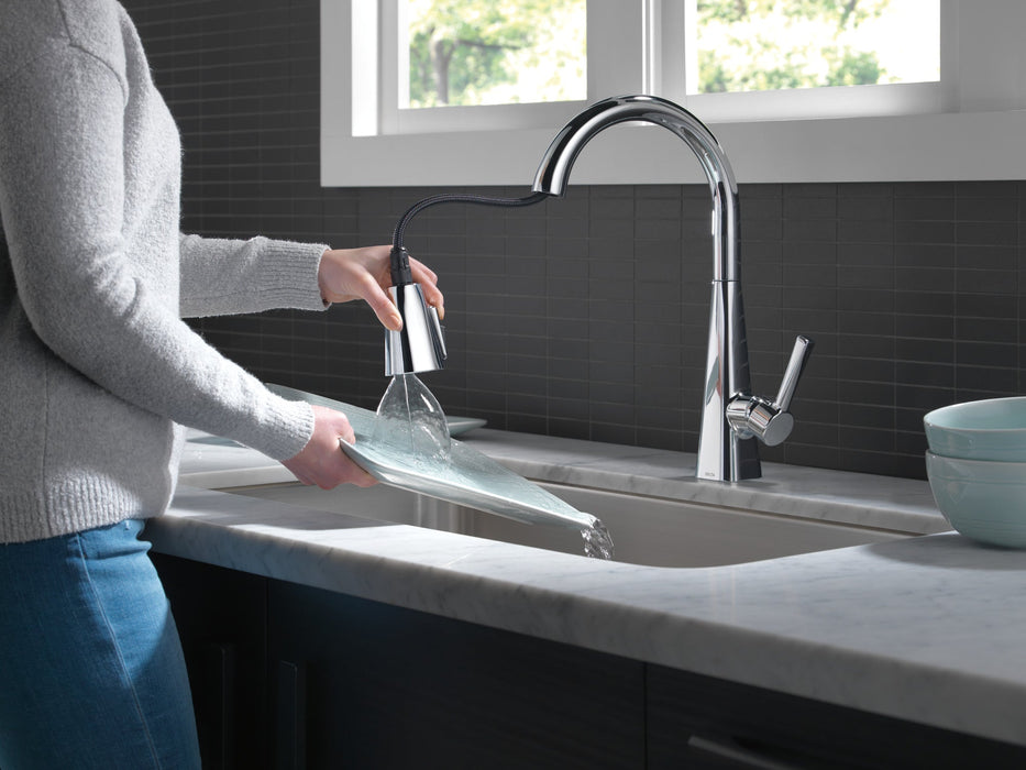 Delta Lenta 19802Z Single-Handle Pull-Down Kitchen Faucet
