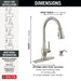 Delta Hazelwood 19831Z Single Handle Pull-Down Kitchen Faucet with Soap Dispenser and ShieldSpray Technology, spotshield...