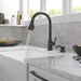 Delta Capertee 19877Z Single Handle Pull-Down Kitchen Faucet with Soap Dispenser and ShieldSpray Technology, matte black...