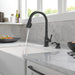Delta Capertee 19877Z Single Handle Pull-Down Kitchen Faucet with Soap Dispenser and ShieldSpray Technology, matte black...