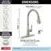 Delta Capertee 19877Z Single Handle Pull-Down Kitchen Faucet with Soap Dispenser and ShieldSpray Technology, spotshield...