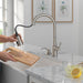 Delta Capertee 19877Z Single Handle Pull-Down Kitchen Faucet with Soap Dispenser and ShieldSpray Technology, spotshield...