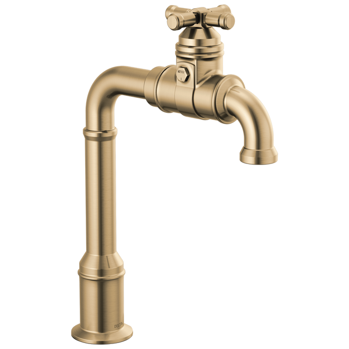 Delta Broderick 1990LFC True Bar Kitchen Faucet, champagne bronze