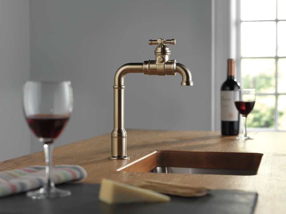 Delta Broderick 1990LFC True Bar Kitchen Faucet, champagne bronze - view 3