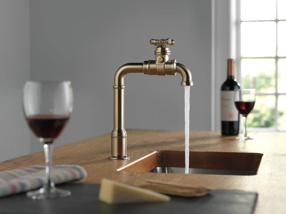Delta Broderick 1990LFC True Bar Kitchen Faucet, champagne bronze - view 4