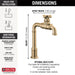 Delta Broderick 1990LFC True Bar Kitchen Faucet, champagne bronze - view 5
