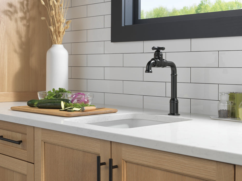 Delta Broderick 1990LFC True Bar Kitchen Faucet, matte black - view 3