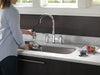 Delta Broderick 2390L Two Handle Pull-Down Bridge Kitchen Faucet, chrome - view 3
