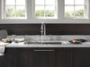 Delta Broderick 2390L Two Handle Pull-Down Bridge Kitchen Faucet, chrome - view 5