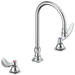 Commercial 23C6 23C624 Two Handle Widespread Lavatory Faucet with Gooseneck Spout - Less Pop-Up, chrome 3