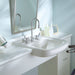 Commercial 23C6 23C642 Two Handle Widespread Lavatory Faucet with Gooseneck Spout - Less Pop-Up, chrome 3 - view 2