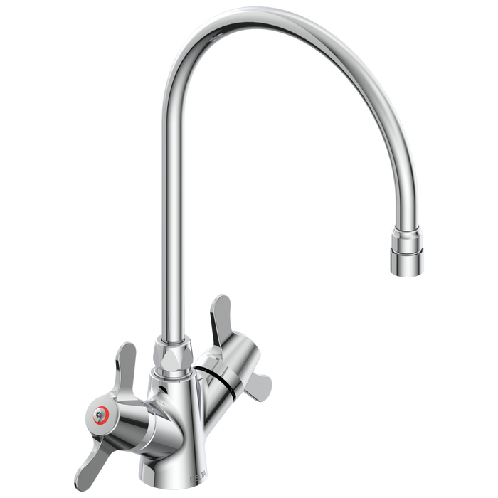 Commercial 25C3 25C3937 Two Handle Single Shank Mixing Faucet, chrome